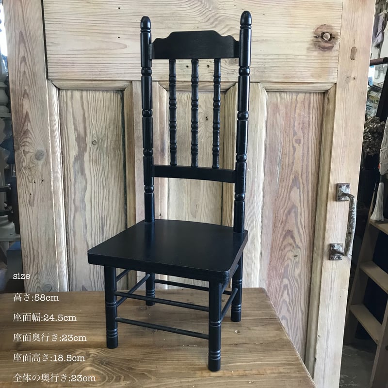 フランス】アンティーク 木製 バンブーデザイン ドールチェアAN4-3-8