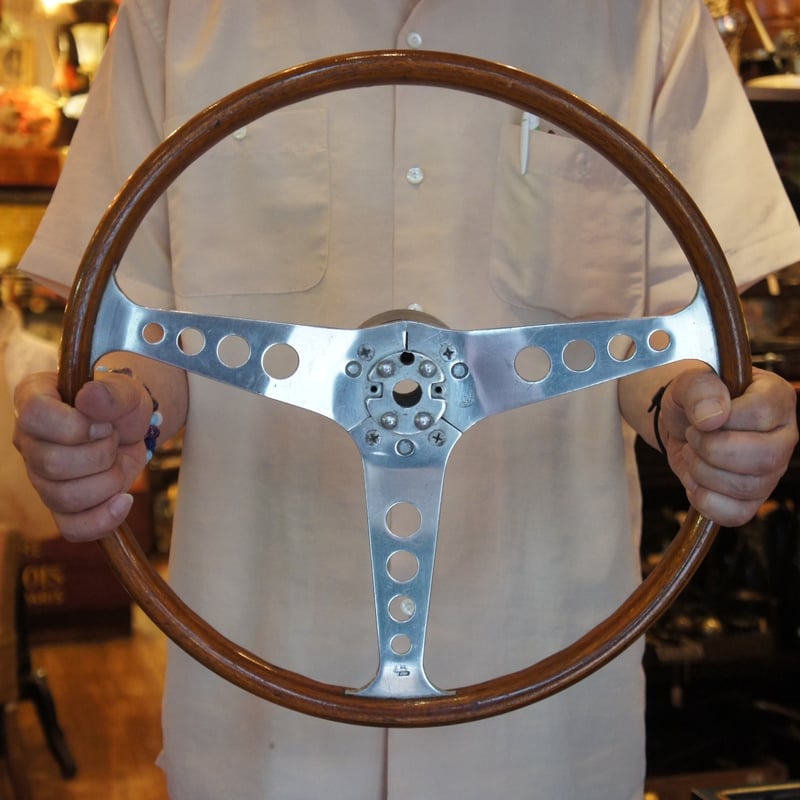 ウッドステアリング ハンドル レスレストン イギリス ビンテージ