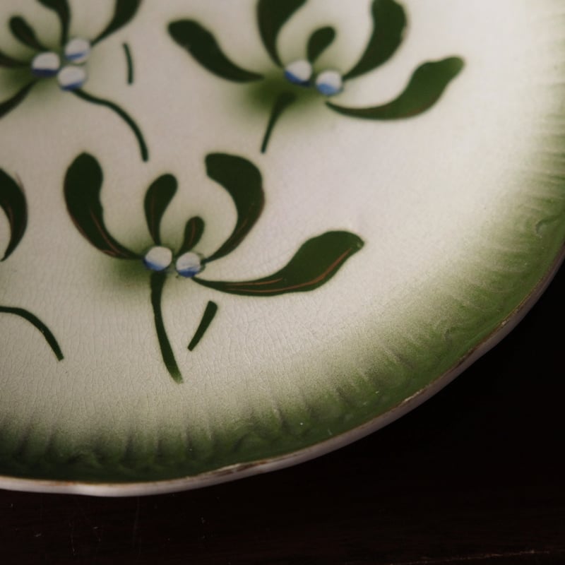 Badonviller バドンヴィレ ヤドリギ 平皿 φ21cm フランス アンティーク