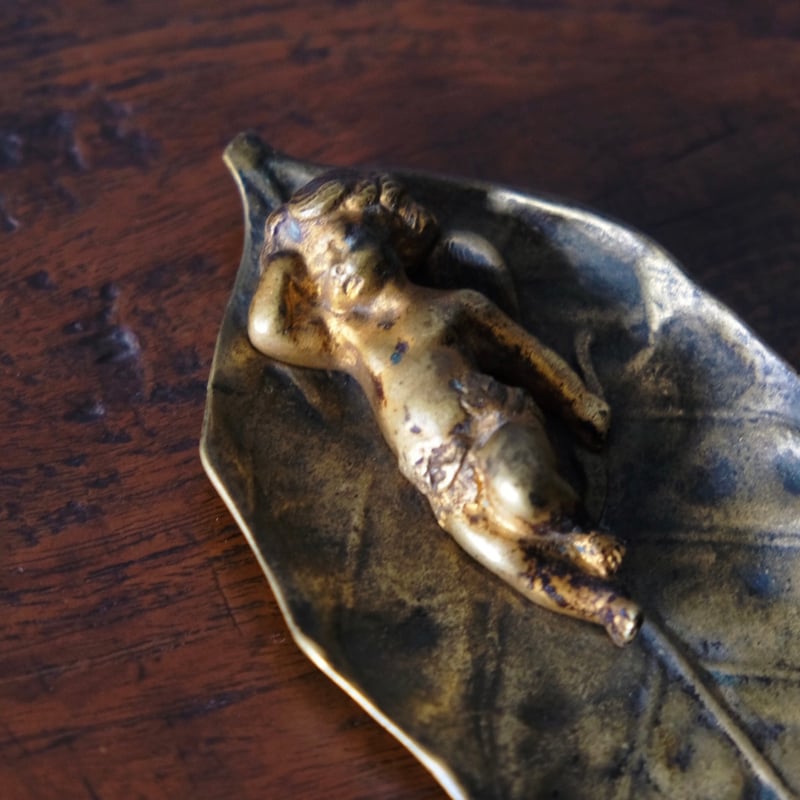 ブロンズ ヴィドポッシュ トレイ キューピッド フランス アンティーク