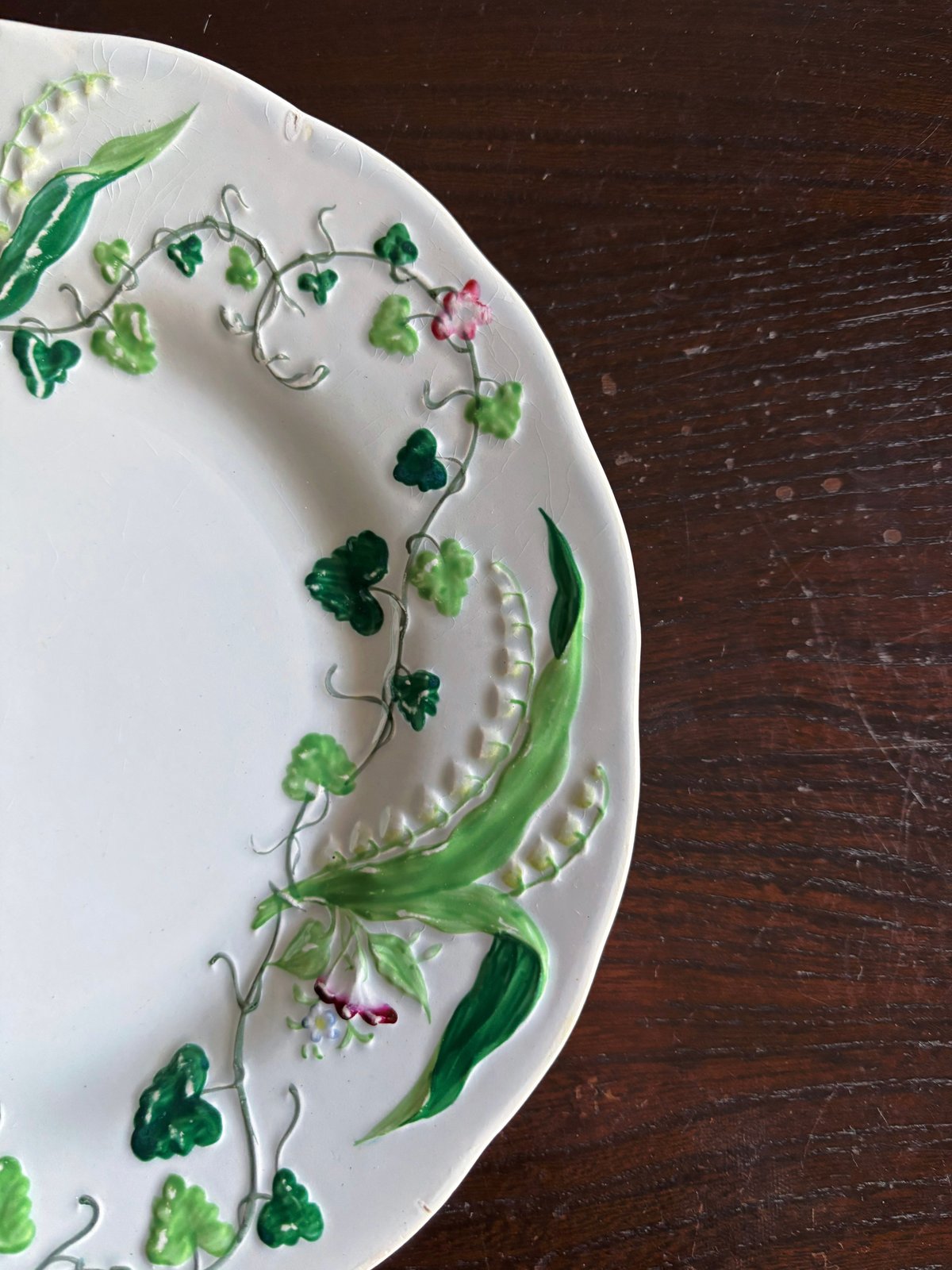 フランスアンティーク クレイユモントローmugetプレート アンティーク