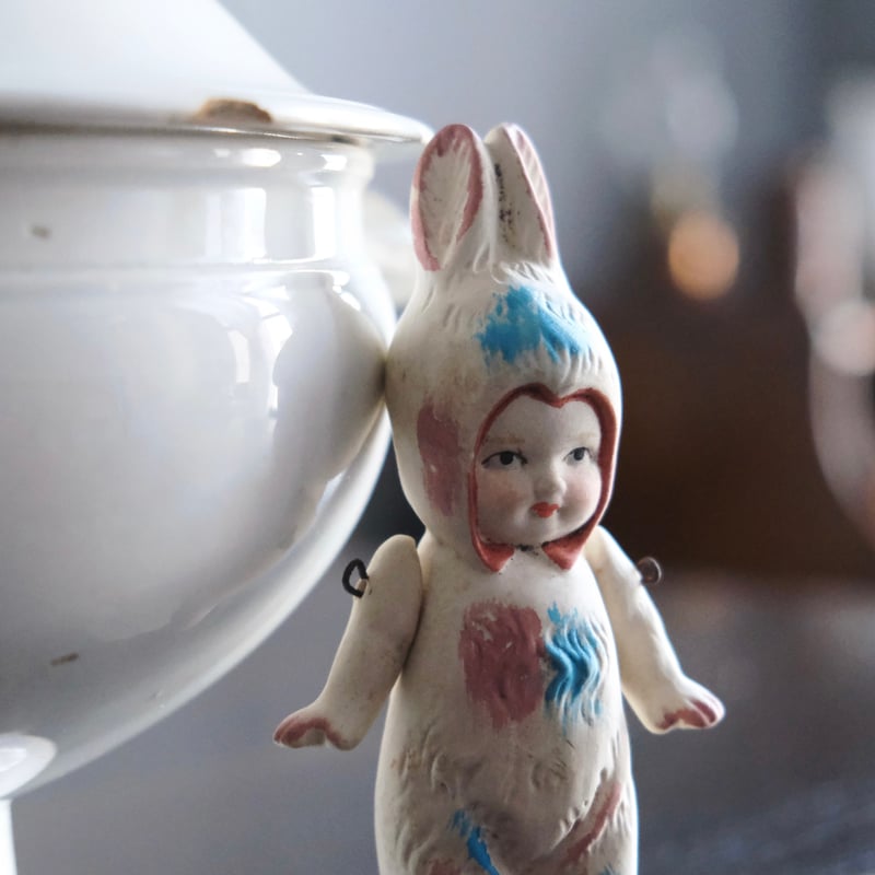 ビスク ドール ミニョネット 女の子 うさぎ フランス アンティーク