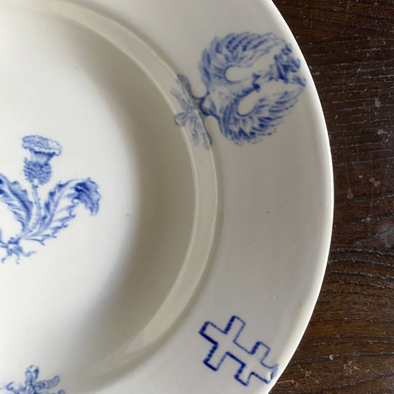 K&G リュネヴィル ロレーヌ十字皿 深皿 φ23.7cm フランス アンティーク