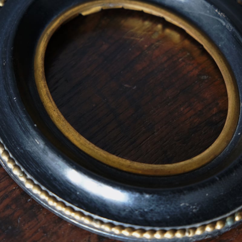 ナポレオン3世様式 額 オーバルフレーム 14.8cm フランス アンティーク