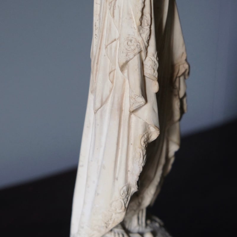 石膏 聖母マリア像 h31cm フランス アンティーク 0501536 | jinen_ant