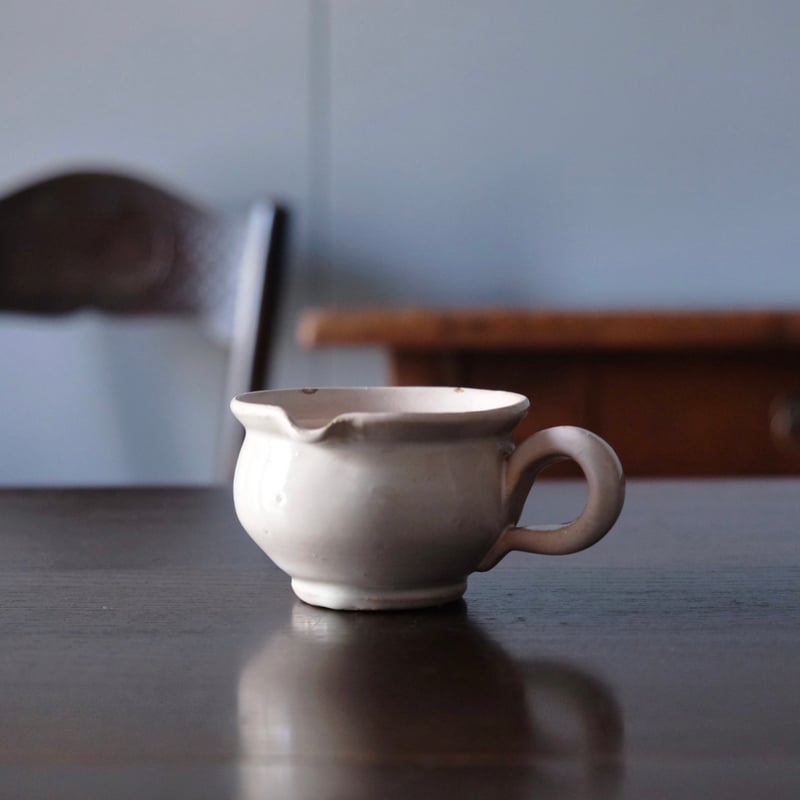白釉 手つき 片口 カップ フランス アンティーク 0501653 | jinen_antique