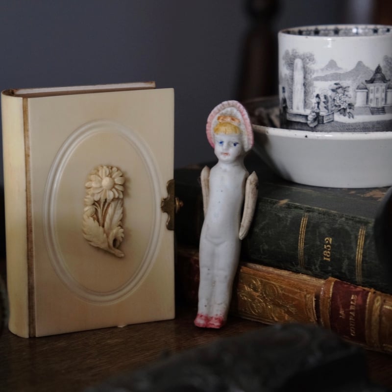 ビスクドール ミニョネット 人形 9.5cm フランス アンティーク 0501750
