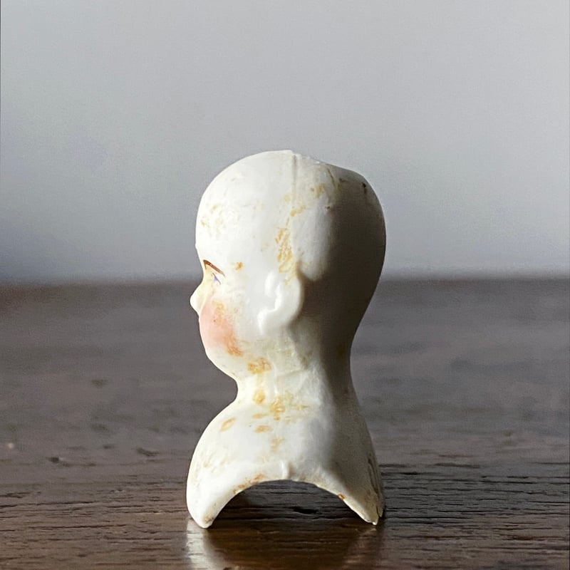 19世紀 小さな ビスク ヘッド h3.5cm ドール フランス アンティーク