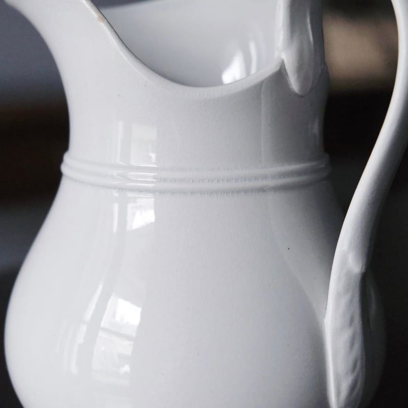 Choisy le Roi ショワジールロワ 白 ピシェ ピッチャー 花器 花瓶 h19.5