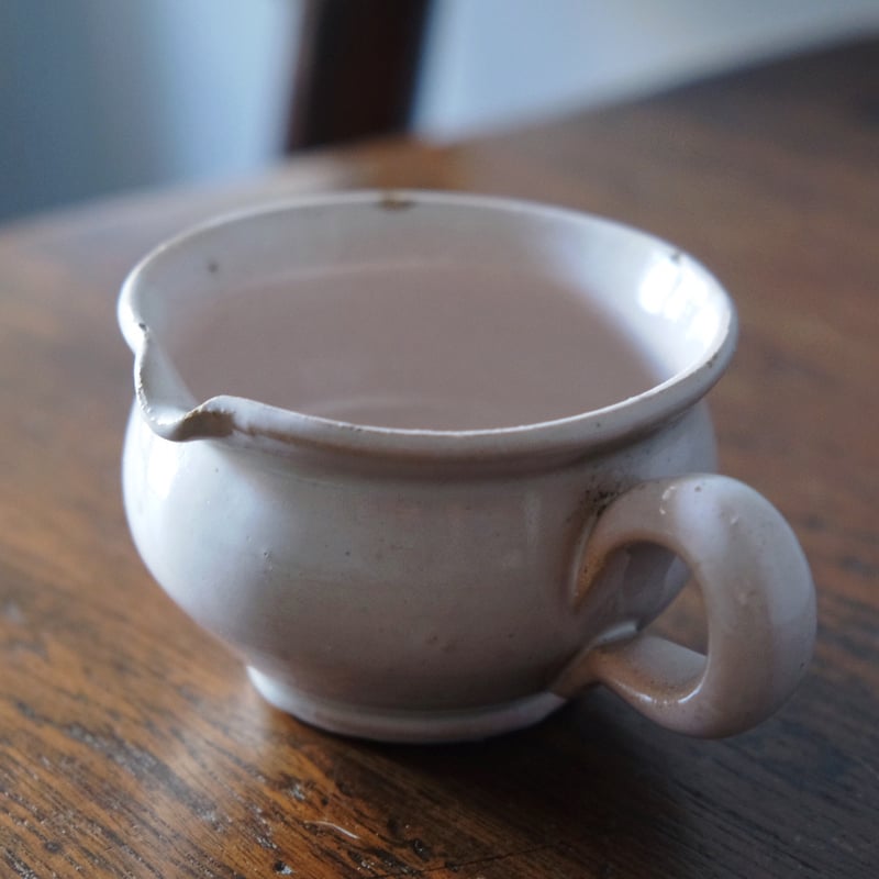 白釉 手つき 片口 カップ フランス アンティーク 0501653 | jinen_antique