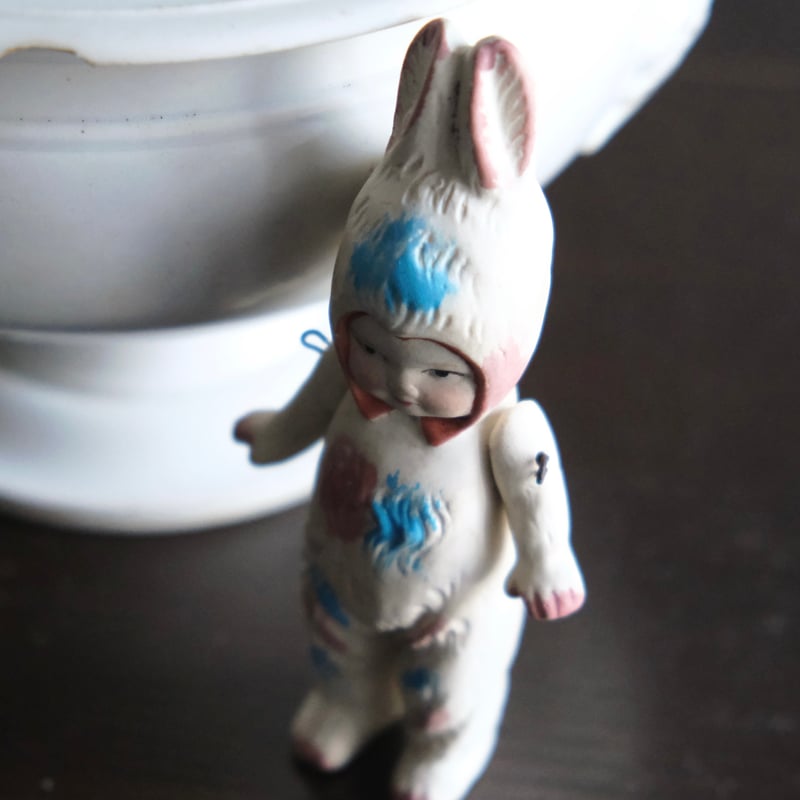 ビスク ドール ミニョネット 女の子 うさぎ フランス アンティーク