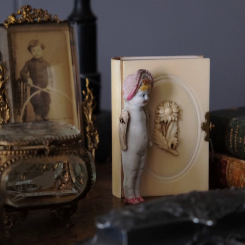 ビスクドール ミニョネット 人形 9.5cm フランス アンティーク 0501750