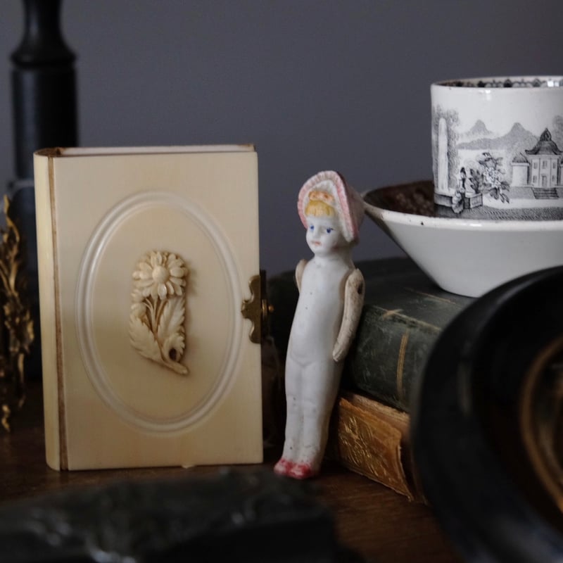 ビスクドール ミニョネット 人形 9.5cm フランス アンティーク 0501750