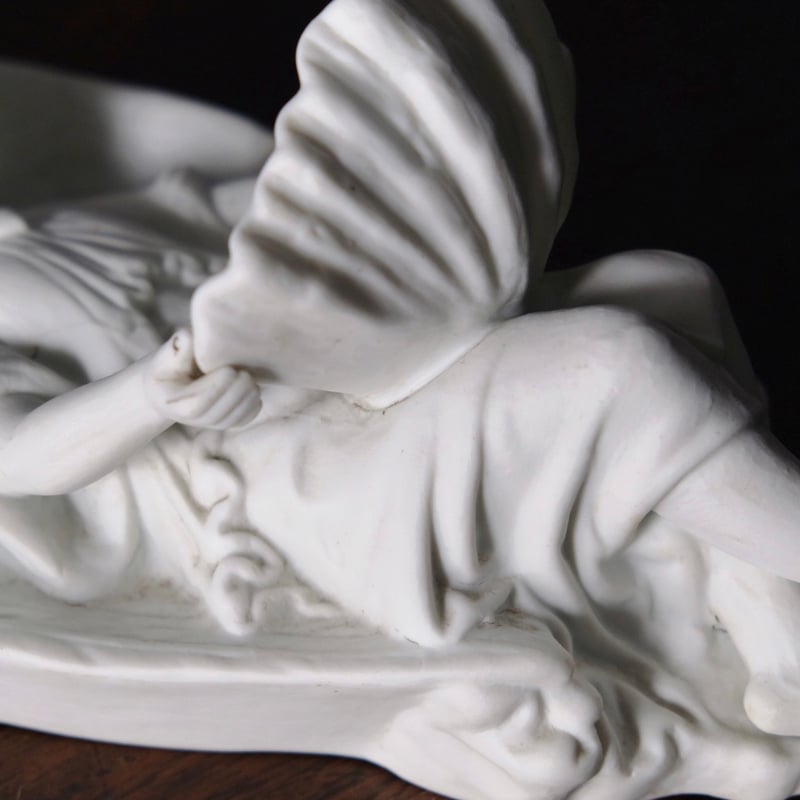 天使 ベニティエ 聖水盤 ビスク h26.3cm フランス アンティーク