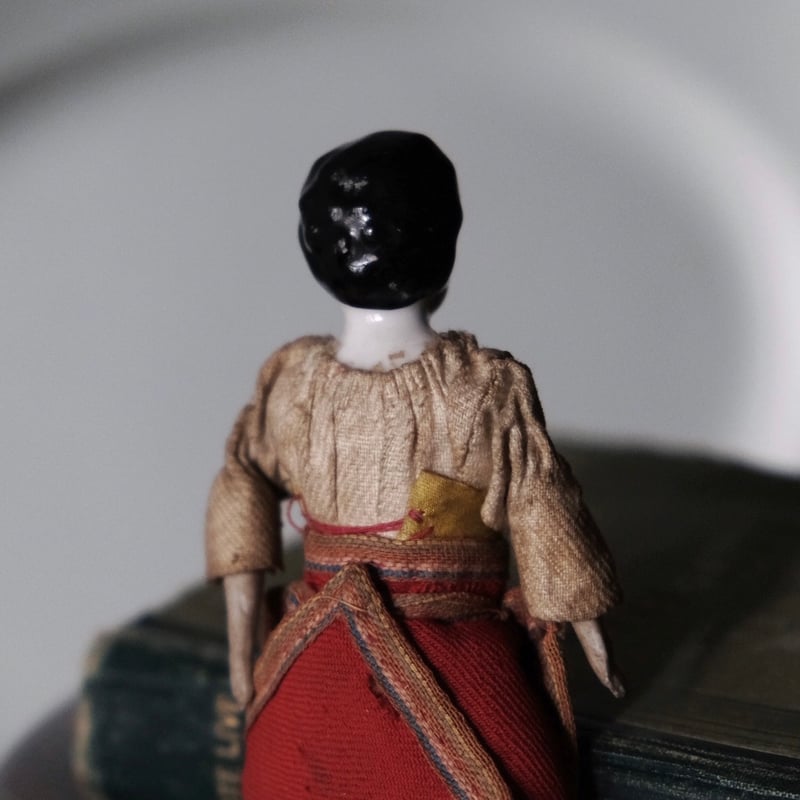 ドイツ製 チャイナヘッドドール ビスクドール 12.5cm アンティーク