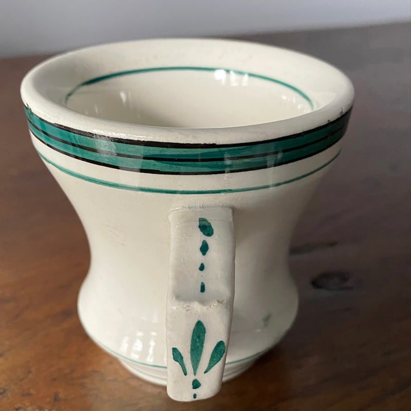 ブリュロ カップ アンド ソーサー コーヒー 緑 フランス アンティーク