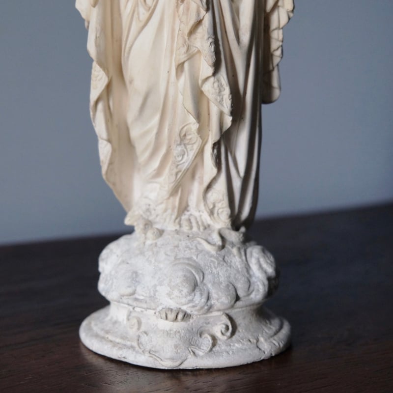 石膏 聖母マリア像 h31cm フランス アンティーク 0501536 | jinen_ant