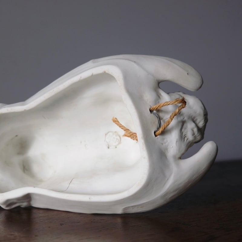 天使 ベニティエ 聖水盤 ビスク h26.3cm フランス アンティーク