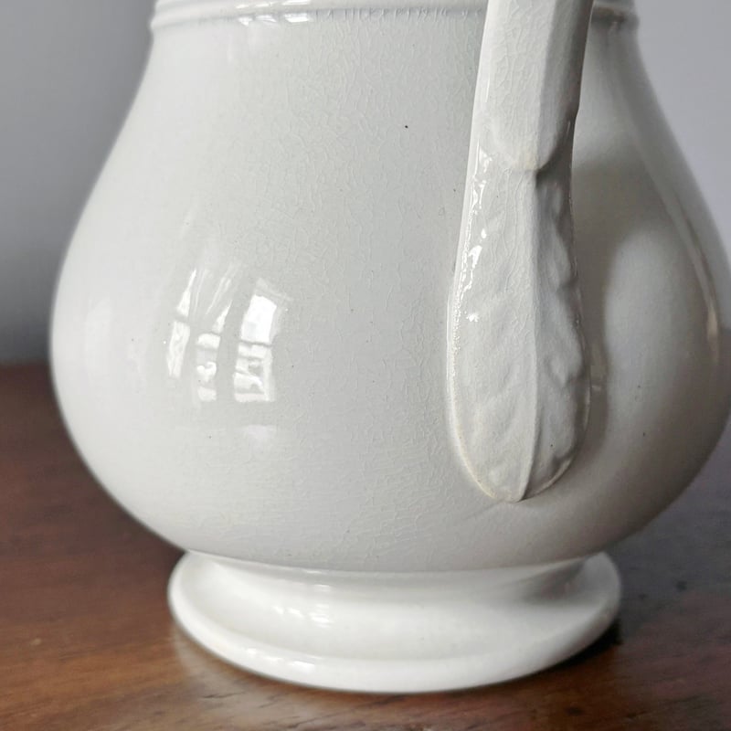 Choisy le Roi ショワジールロワ 白 ピシェ ピッチャー 花器 花瓶 h19.5