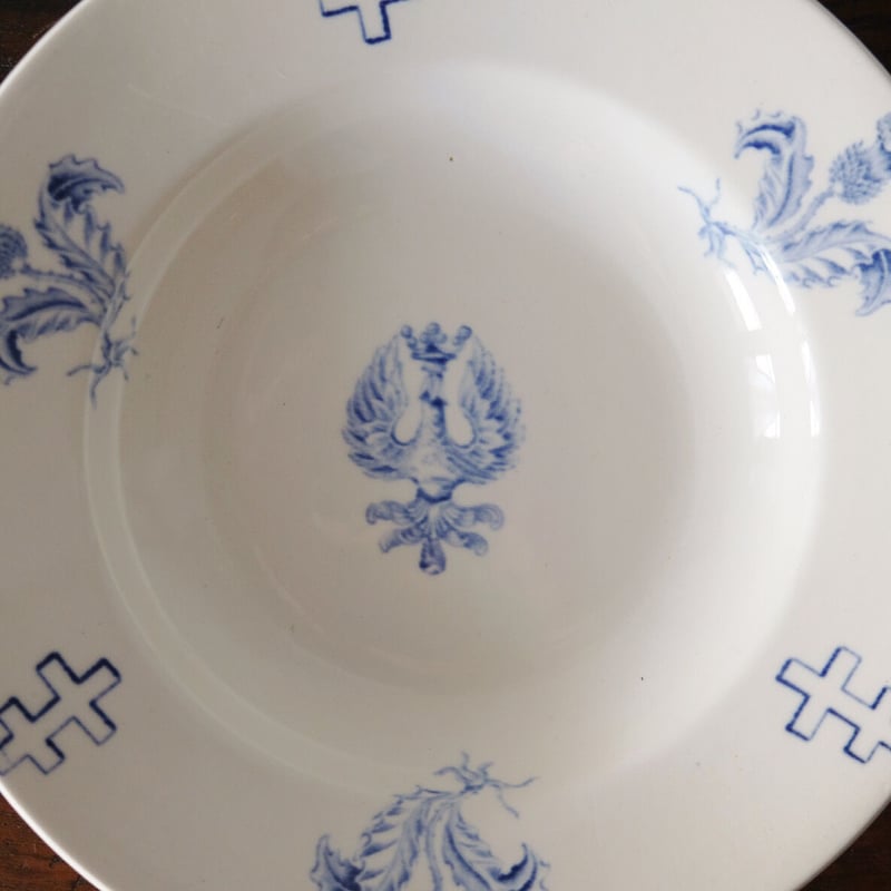 K&Gリュネヴィル K&G Luneville ロレーヌ十字紋章皿 深皿 リム皿 アン