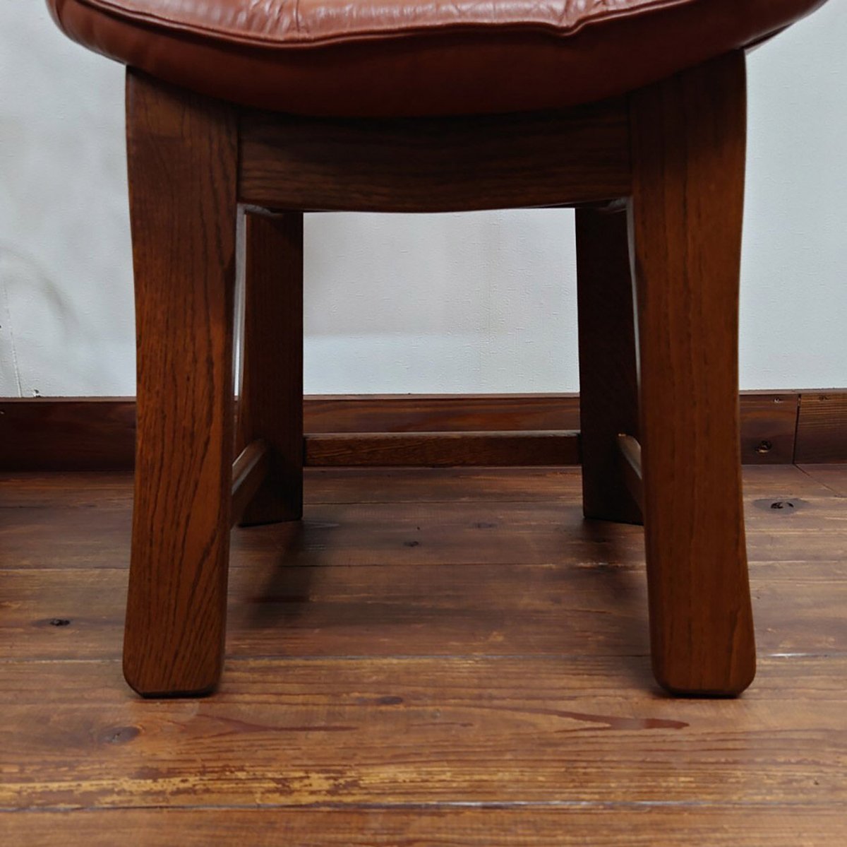 オランダ製 4脚セット ダッチカントリー・ダイニングチェア(本革