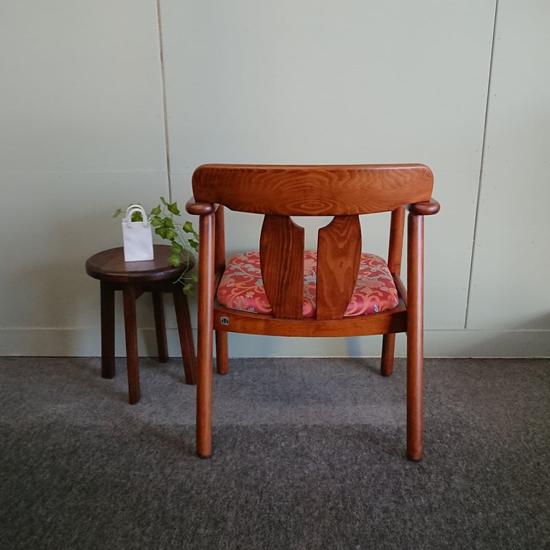 ダイニング5点セット ＜コスガ＞ ローテーブル＆＜飛騨家具＞肘付き