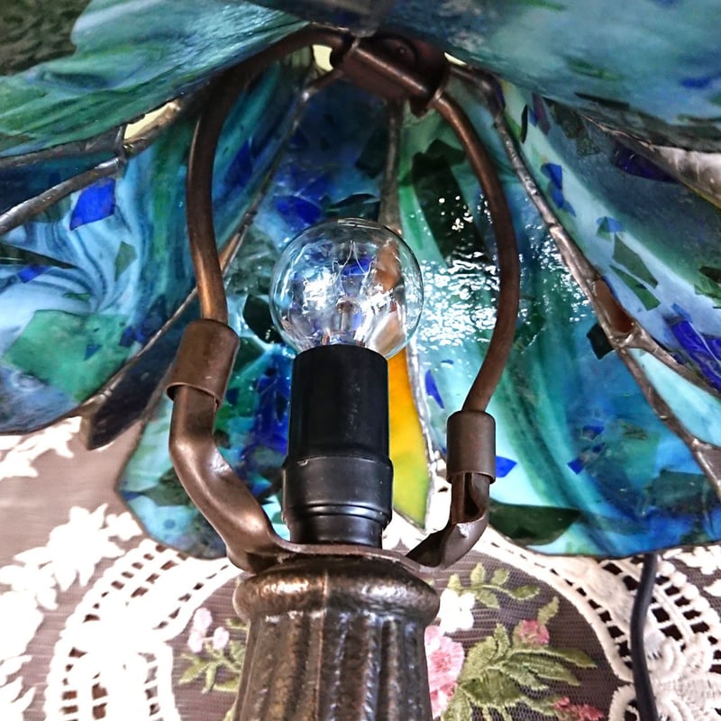 PARAGON＞・ヴィンテージ ステンドグラス卓上ランプ | FUJIWAKAYAMA