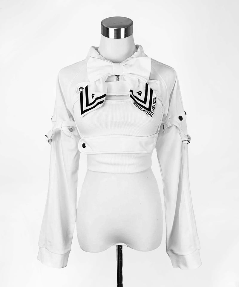 胸空きミニ丈ジャージ》WHITE | HIDOLATRAL THEODOL