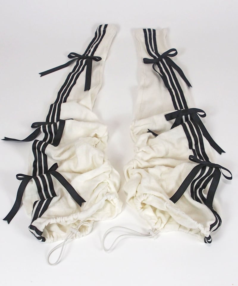 リボンニーハイレッグウォーマー》WHITE | HIDOLATRAL THEODOL