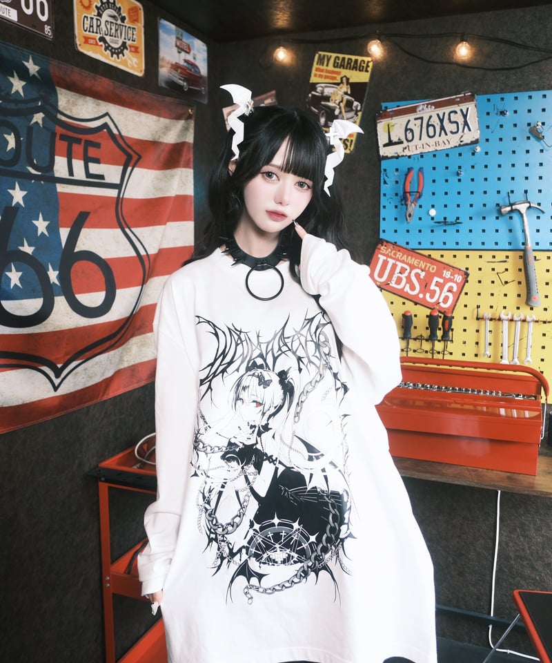 rurudoイラストロンT》WHITE❤︎受注再販❤︎ | HIDOLATRAL THEODOL