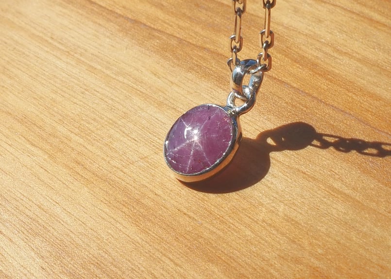 スタールビー・オーバル型ペンダントトップ silver925 | mizunone