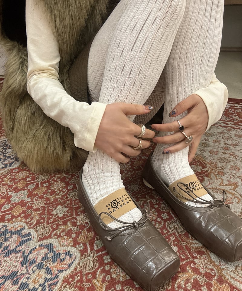 MM6 Maison Margiela / ballet flats (crocodile)