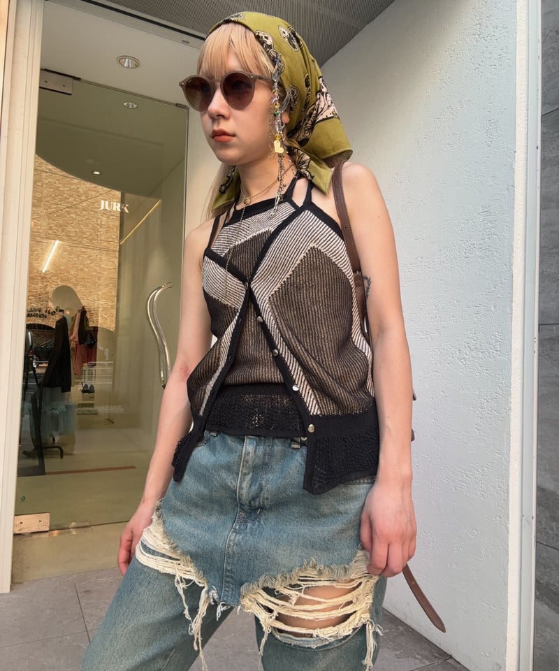 お盆限定価格MURRAL Pigment knit camisole top お盆限定価格MURRAL