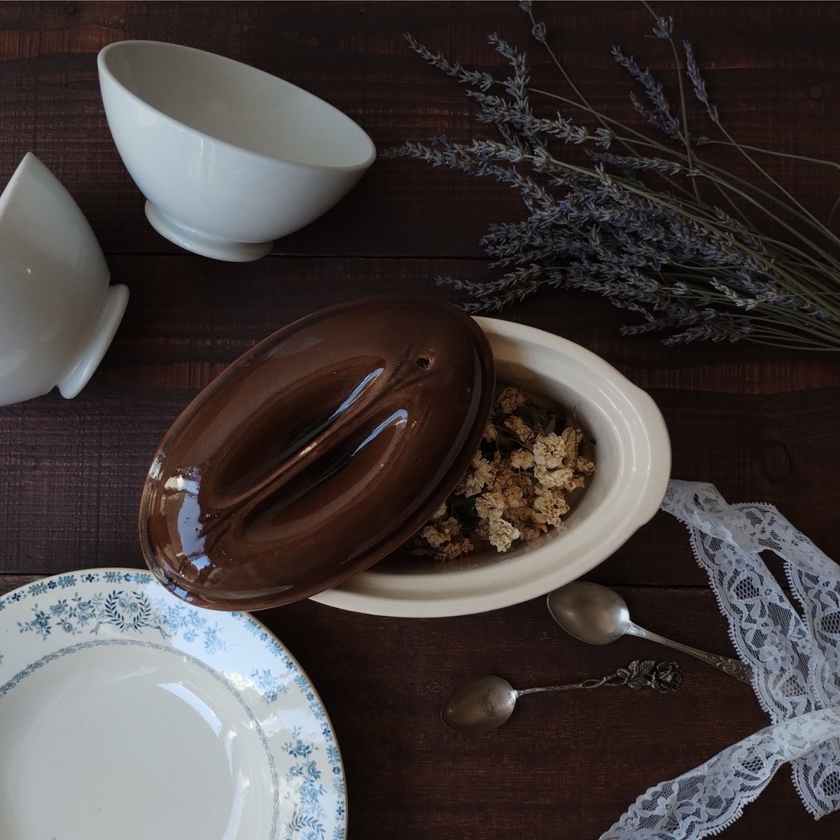 フランスヴィンテージのテリーヌポット | フランス アンティーク 食器