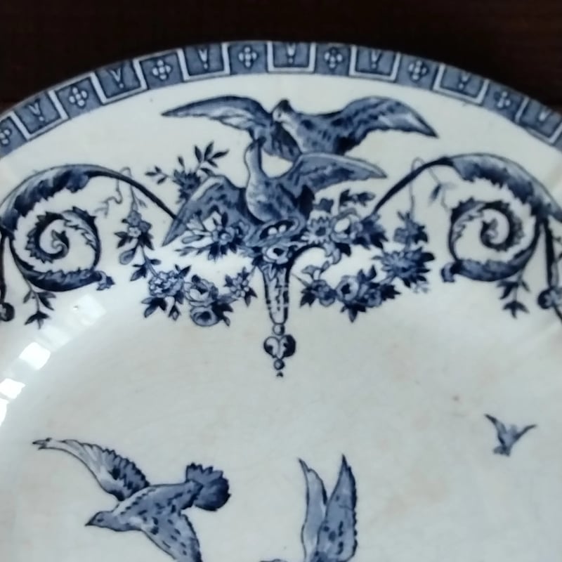 フランスアンティークプレート ジアンのマリーアントワネット a