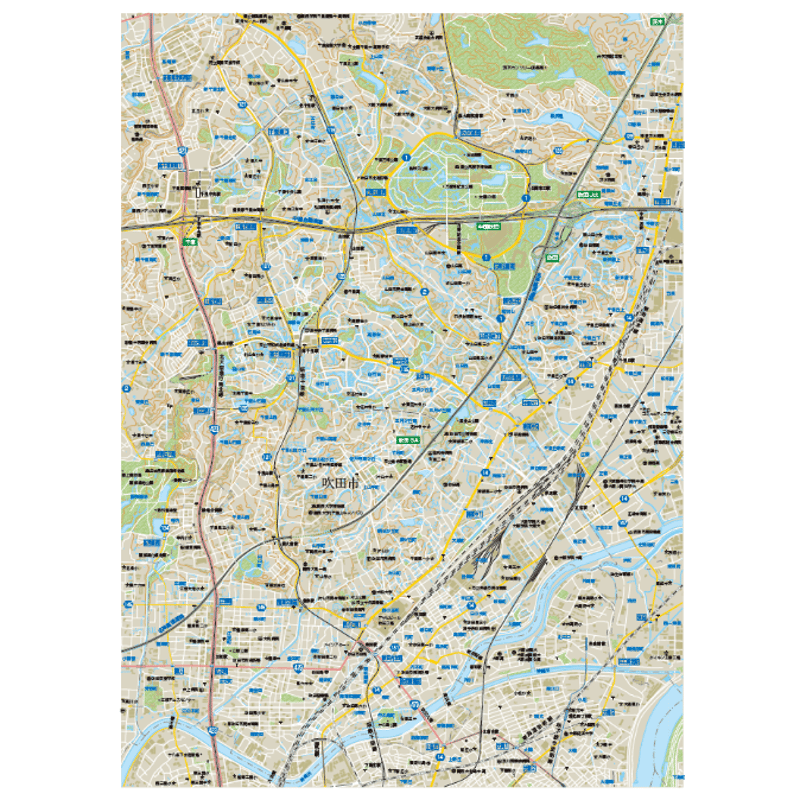 B吹田市1/25000PDF地図タウンロード販売 | 地図素材