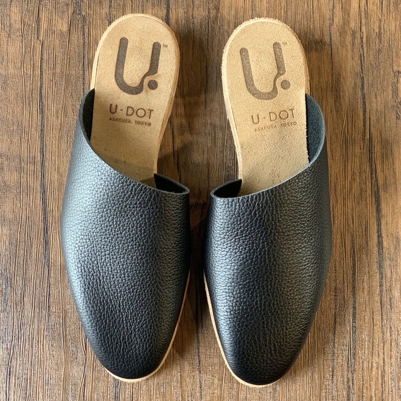 U-DOT レザーミュール ブラック | LEATHER STYLE FAVOR