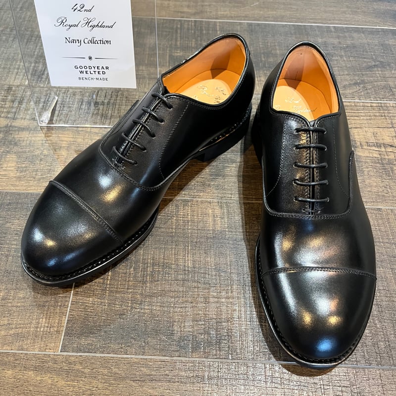 42ND ROYAL HIGHLAND ネイビーコレクション 内羽根ストレートチップ