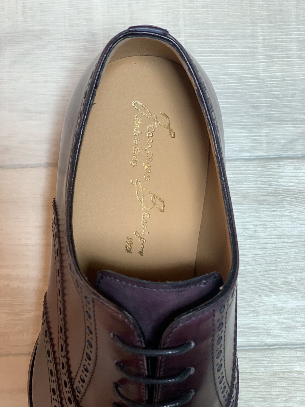 FRANCESCO BENIGNO ウイングチップ ボルドー | LEATHER STYLE