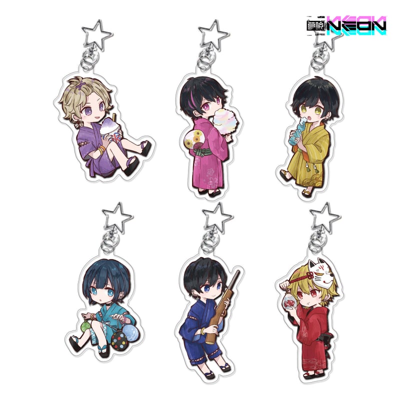 夢喰NEON】ランダムミニキャラアクキー（2022浴衣） | RINDO ONLINE STORE