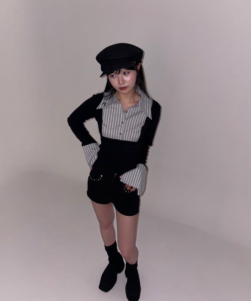 lady slim shirt tops | KISS THE CLUB