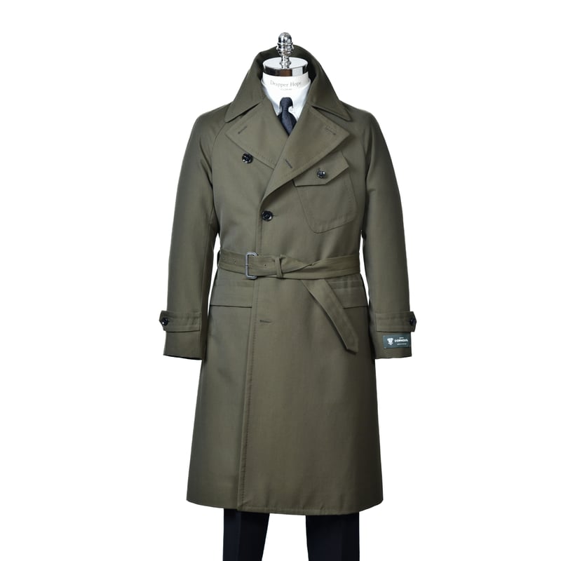 モーターサイクルコート【オリーブ】ウール×コットン | Drapper Hope