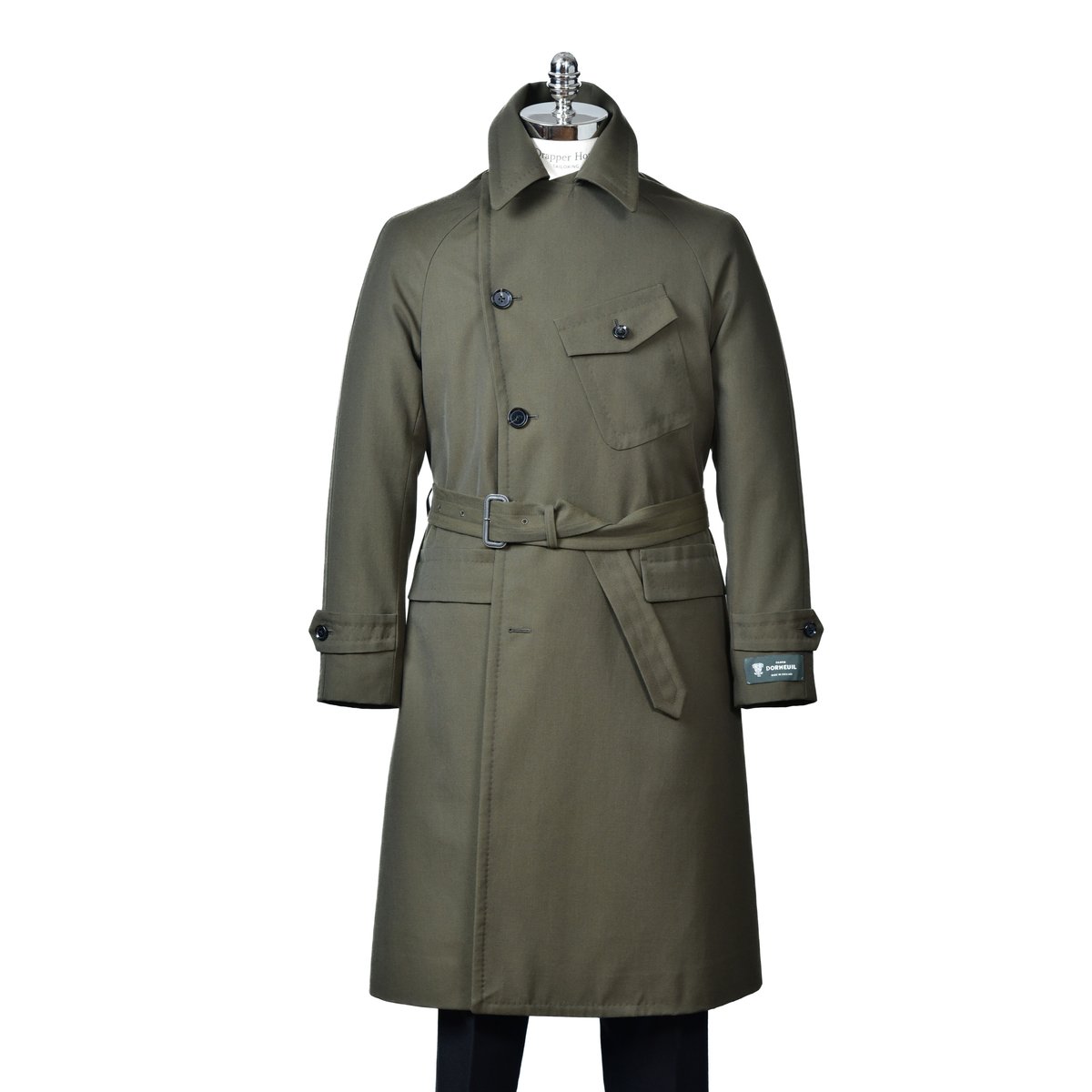 モーターサイクルコート【オリーブ】ウール×コットン | Drapper Hope