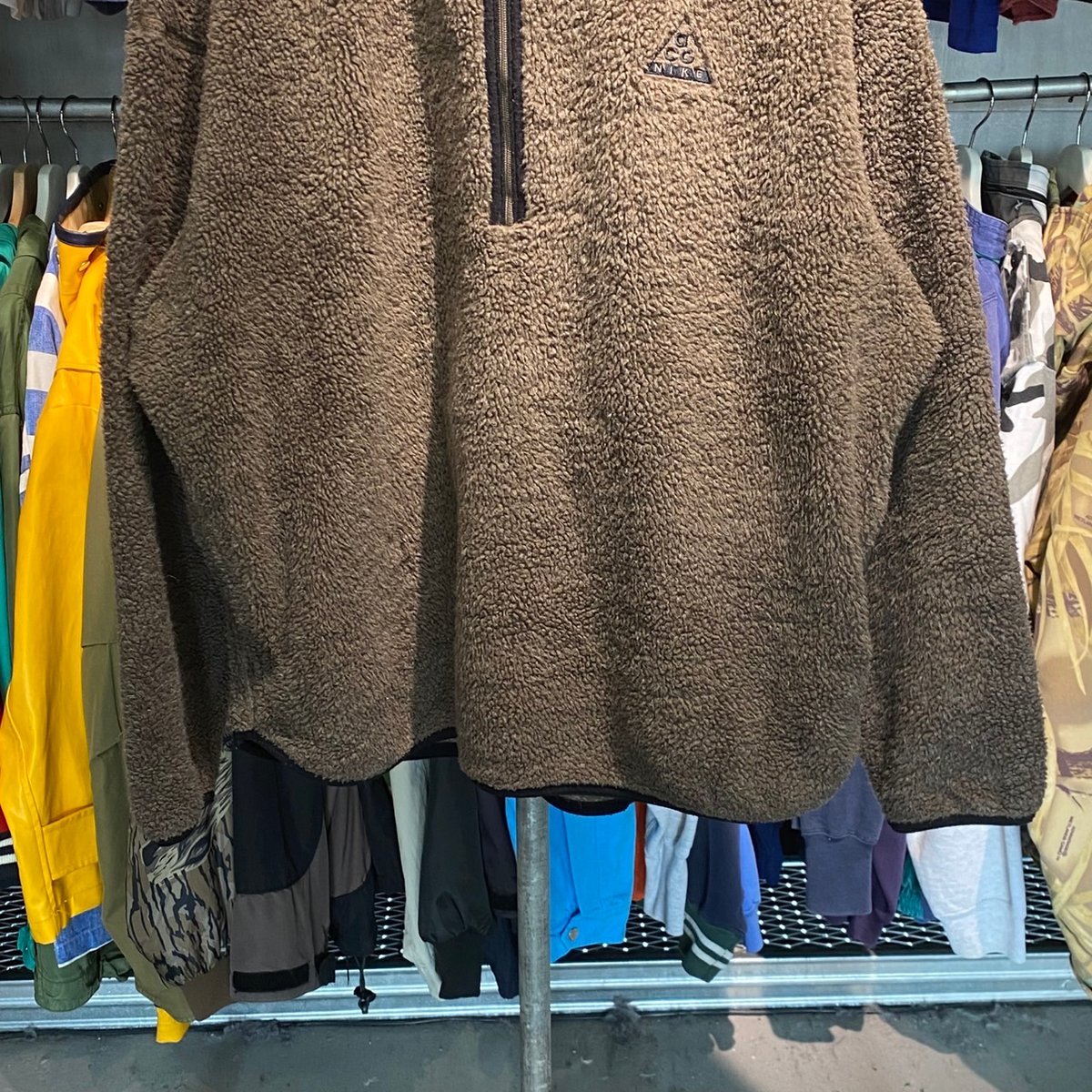 NIKE ACG 90S 犬タグ FLECCE HALF ZIP BROWN XL 1706