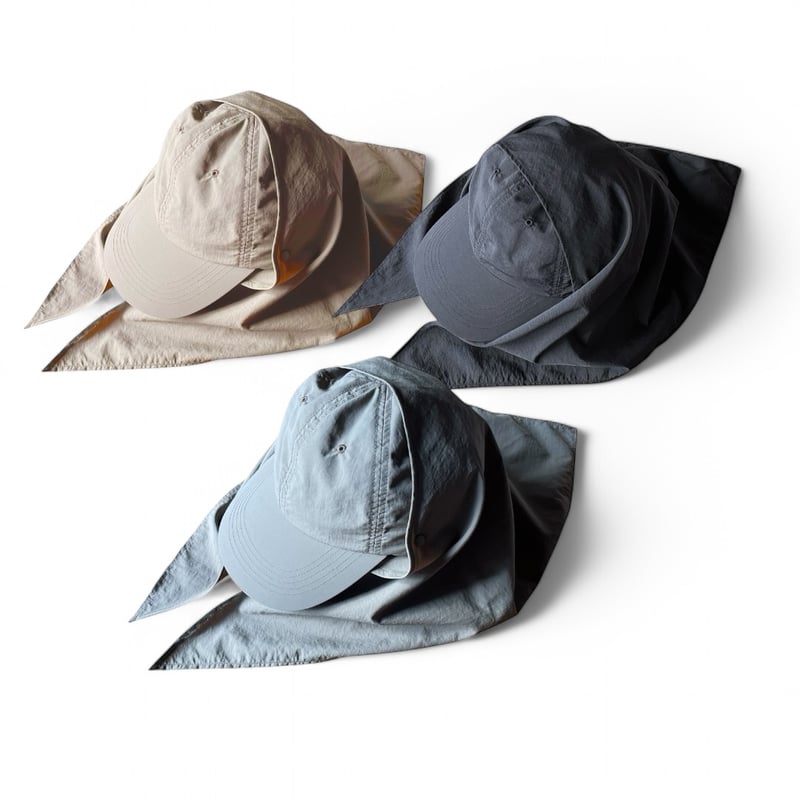 PHEENY / Nylon taffeta cap with scarf | FLUTTER