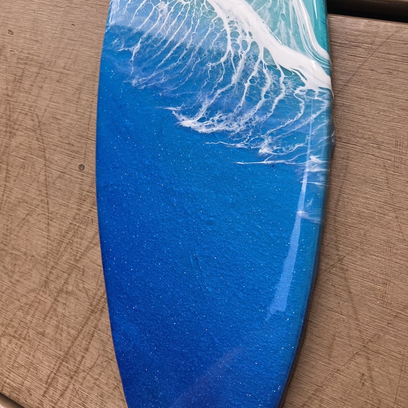 海のレジンアート サーフボード ディープブルー | la vida