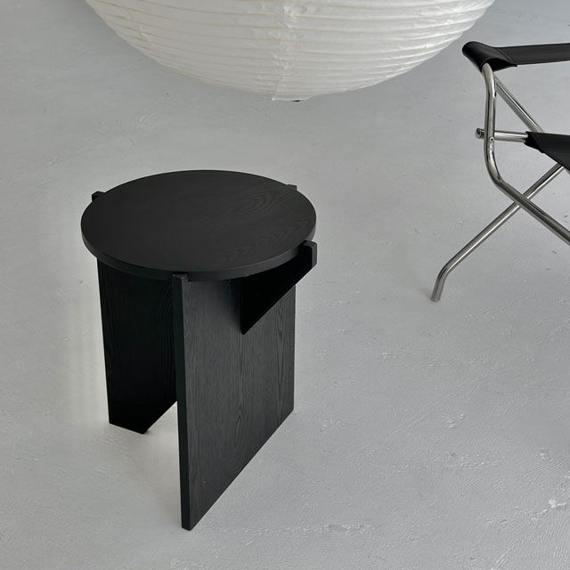 table-03078 geometric ブラック サイドテーブル | ART OF BLACK