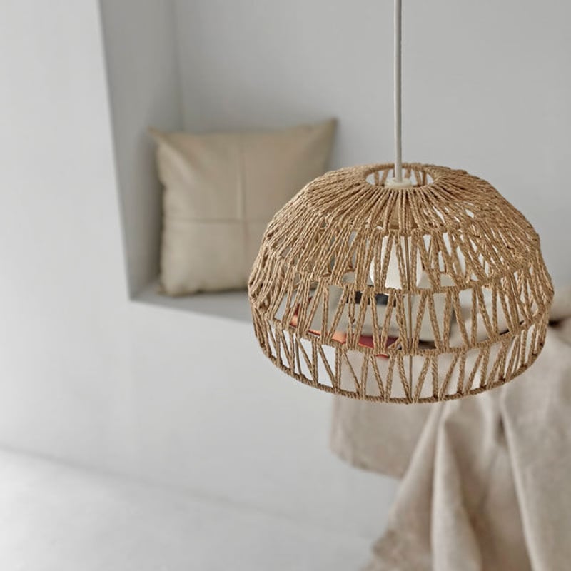 light-03168 Dome ペーパーコードシェード ペンダントライト 口金E26