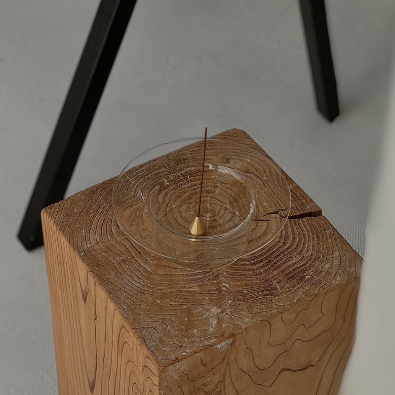 incenseholder-03030 ガラス クリア インセンスホルダー お香立て | AR