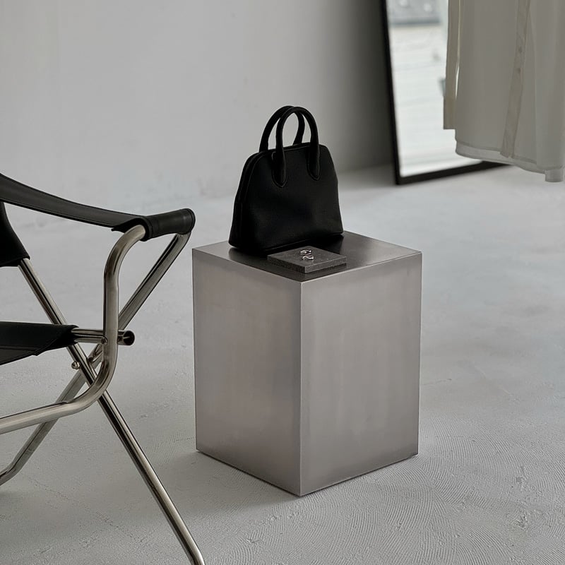 table-03166 ステンレス スクエア サイドテーブル スツール H40 W30 | A